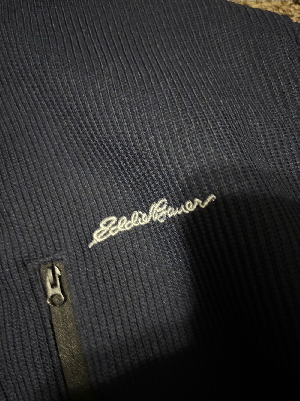 Eddie Bauer Navy and Black Full-Zip Utility Jacket - Picture 3 of 5